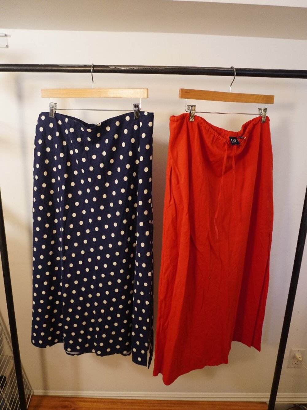 Gap Skirt Bundle XL – Navy Polka Dot + Red Maxi Skirts